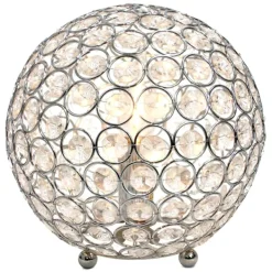 Table Lamps-Kirkland's Home Crystal Ball Sequin Table Lamp Clear/Silver