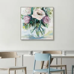 Canvas Art-Kirkland's Home Crystal Clear Light Framed Canvas Art Print Green/Purple/Blue