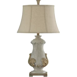 Table Lamps-Kirkland's Home Crystal Cream Traditional Table Lamp Tan