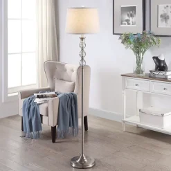 Floor Lamps-Kirkland's Home Crystal Orb Stacked Floor Lamp White