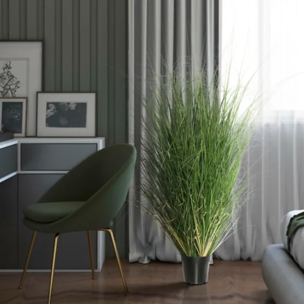 Trees & Topiaries-Kirkland's Home Curled Green Grass Potted Plant