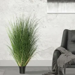 Trees & Topiaries-Kirkland's Home Curled Green Grass Potted Plant
