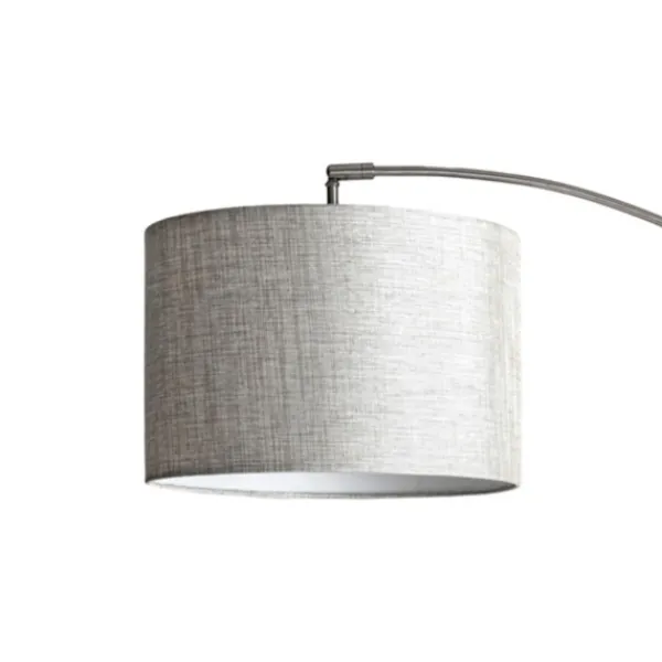 Floor Lamps-Kirkland's Home Curved Floor Lamp With Marble Base Silver