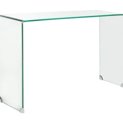 Console Tables-Kirkland's Home Curved Glass Console Table Clear
