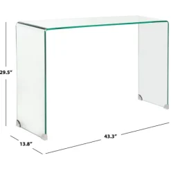 Console Tables-Kirkland's Home Curved Glass Console Table Clear