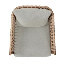 Accent Chairs-Kirkland's Home Curved Wood And Jute Rope Accent Chair Gray