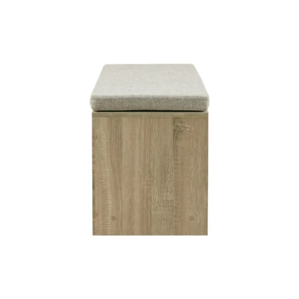 Benches & Ottomans-Kirkland's Home Cushioned Open Cubby Storage Bench Gray