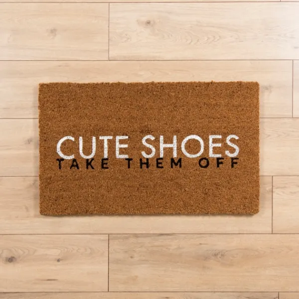 Doormats-Kirkland's Home Cute Shoes Coir Doormat Brown/White