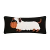 Pillows-Kirkland's Home Dachshund Ghost Halloween Mini Lumbar Pillow Black/Ivory