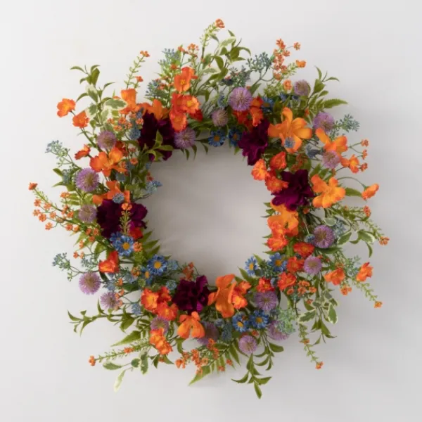 Wreaths-Kirkland's Home Dahlia Mix Wreath Multi