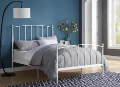 Beds & Headboards-Kirkland's Home Daisy Modern Arch Full Bed Frame White