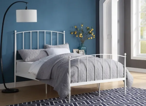 Beds & Headboards-Kirkland's Home Daisy Modern Arch Full Bed Frame White