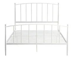 Beds & Headboards-Kirkland's Home Daisy Modern Arch Queen Bed Frame White