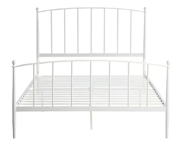 Beds & Headboards-Kirkland's Home Daisy Modern Arch Queen Bed Frame White