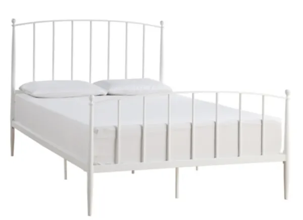 Beds & Headboards-Kirkland's Home Daisy Modern Arch Queen Bed Frame White