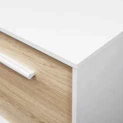 Tv Stands & Media Consoles-Kirkland's Home Daisy Oak Wood Open Storage Tv Stand White
