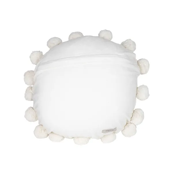 Pillows-Kirkland's Home Daisy Soft Poms Round Throw Pillow White