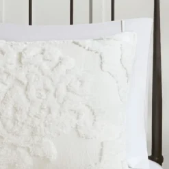 Comforters-Kirkland's Home Damask Full/Queen 3-Pc. Comforter Set White
