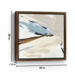 Framed Art-Kirkland's Home Dancing Wind I Framed Canvas Art Print White/Ivory/Blue
