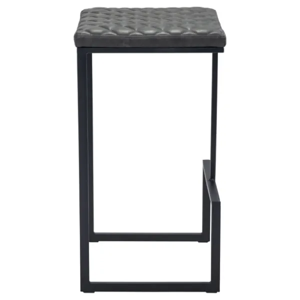 Bar Stools & Counter Height Stools-Kirkland's Home Dark And Black Upholstered Barstool Gray