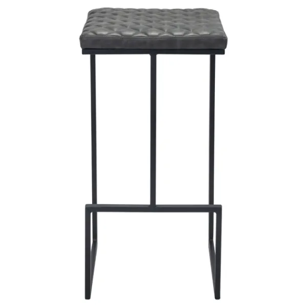Bar Stools & Counter Height Stools-Kirkland's Home Dark And Black Upholstered Barstool Gray