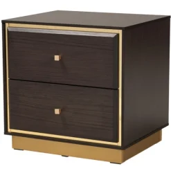 Dressers & Chests-Kirkland's Home Dark And Gold Wood 3-Pc. Dresser Set Brown