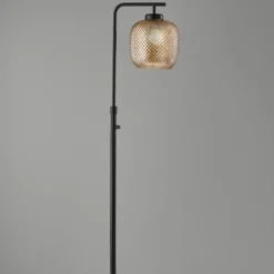 Floor Lamps-Kirkland's Home Dark Bronze And Mercury Glass Floor Lamp Clear