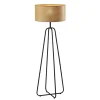 Floor Lamps-Kirkland's Home Dark Bronze Webbed Shade Floor Lamp Tan