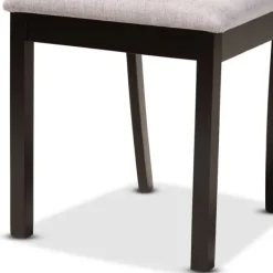 Dining Tables-Kirkland's Home Dark Brown Wood Tripod Table 5-Pc. Dining Set Gray