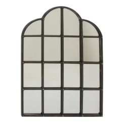 Decorative Mirrors-Kirkland's Home Dark Crown Frame Windowpane Mirror