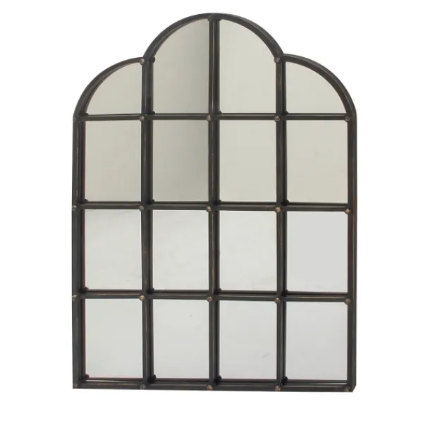 Decorative Mirrors-Kirkland's Home Dark Crown Frame Windowpane Mirror