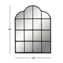 Decorative Mirrors-Kirkland's Home Dark Crown Frame Windowpane Mirror