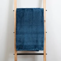 Blankets & Throws-Kirkland's Home Dark Denim Heavenly Plush Bubble Throw Blue