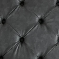 Benches & Ottomans-Kirkland's Home Dark Espresso Button Tufted Leather Ottoman Brown