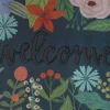 Doormats-Kirkland's Home Dark Floral Welcome Rubber Doormat Multi