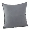 Pillows-Kirkland's Home Dark Fringed Edge Pillow Gray
