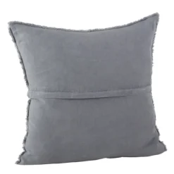 Pillows-Kirkland's Home Dark Fringed Edge Pillow Gray