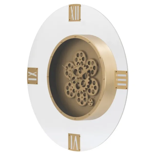 Clocks-Kirkland's Home Dark Gold Exposed Gearwork Wall Clock