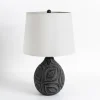 Table Lamps-Kirkland's Home Dark Gray Ceramic Leaf Table Lamp White