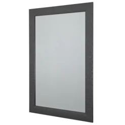 Decorative Mirrors-Kirkland's Home Dark Gray Wood Framed Beveled Edge Wall Mirror