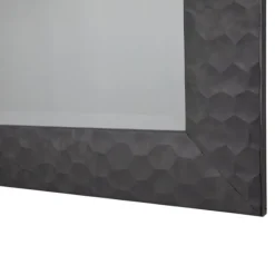 Decorative Mirrors-Kirkland's Home Dark Gray Wood Framed Beveled Edge Wall Mirror