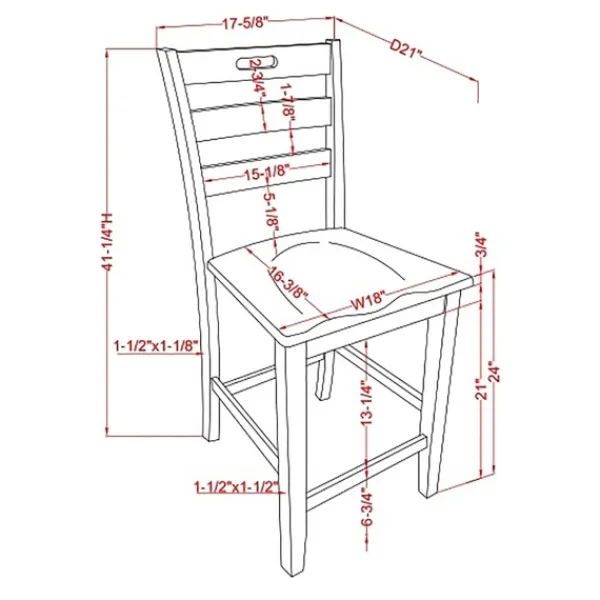 Bar Stools & Counter Height Stools-Kirkland's Home Dark Ladder Counter Stools, Set Of 2 Gray