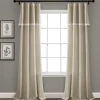 Curtains & Drapes-Kirkland's Home Dark Linen Lace Curtain Panel Set, 84 In. Tan