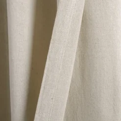 Curtains & Drapes-Kirkland's Home Dark Linen Lace Curtain Panel Set, 84 In. Tan