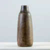 Vases-Kirkland's Home Dark Mango Wood Vase, 12 In. Gray
