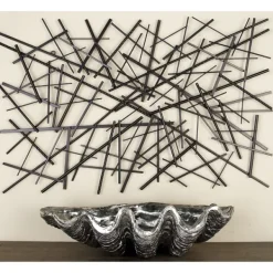 Wall Plaques-Kirkland's Home Dark Metal Abstract Scattered Wall Sculpture Gray
