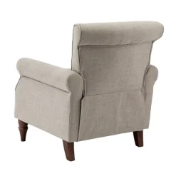 Accent Chairs-Kirkland's Home Dark Miriam Nailhead Trim Armchair Gray