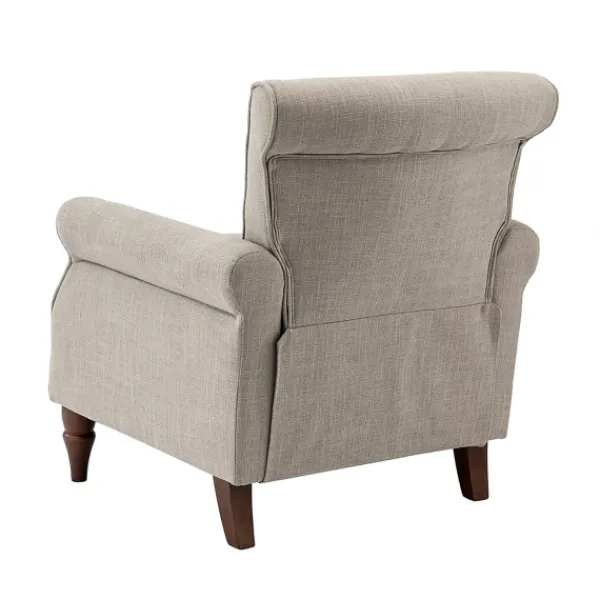 Accent Chairs-Kirkland's Home Dark Miriam Nailhead Trim Armchair Gray