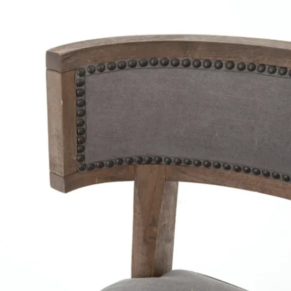 Dining Chairs-Kirkland's Home Dark Moon Canvas Upholstered Dining Chair Gray