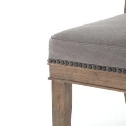 Dining Chairs-Kirkland's Home Dark Moon Canvas Upholstered Dining Chair Gray